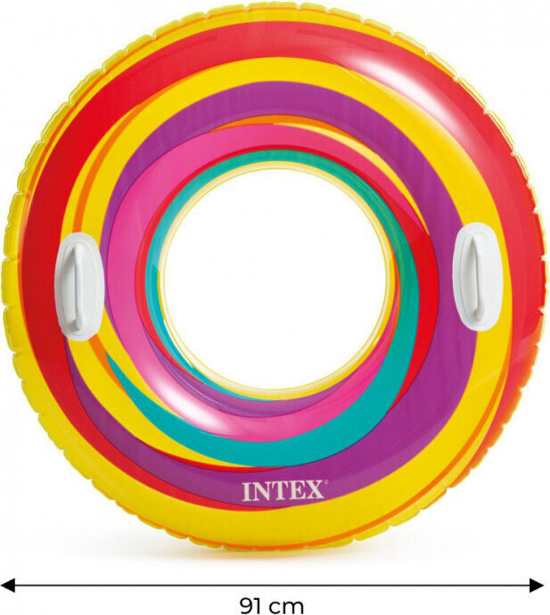 Intex Piepūšamais peldriņķis 91 cm bērniem cena un informācija | Piepūšamās rotaļlietas un pludmales preces | 220.lv