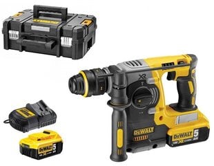 Перфоратор DEWALT SDS-PLUS 18V 2.1J 2 x 5.0Ah XR LI-ION TSTAK DCH273P2T цена и информация | Шуруповерты, дрели | 220.lv