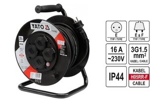 YATO PAGARINĀJUMS 40m 3 x 1,5mm2 IP44 81054 цена и информация | Удлинители | 220.lv