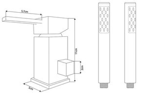 3 daļu vannas jaucējkrāns Silla SEM-1006B цена и информация | Смесители | 220.lv