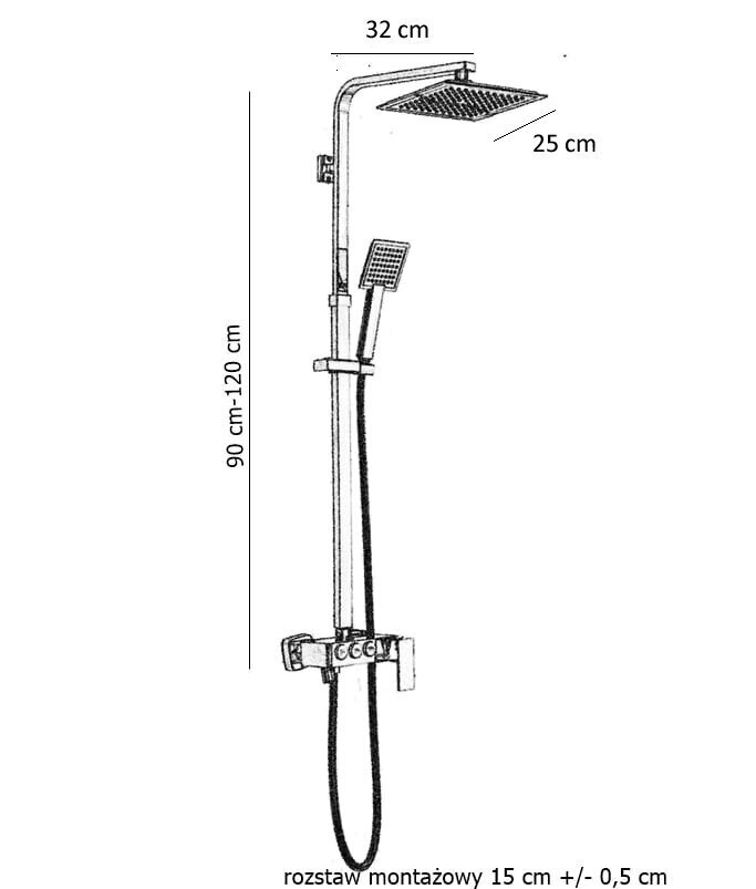 Dušas komplekts Silla S-1160B cena un informācija | Dušas komplekti un paneļi | 220.lv