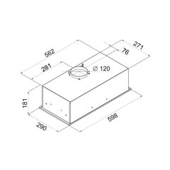 Ciarko SL-BOX Glass 350 м³/ч цена и информация | Вытяжки на кухню | 220.lv