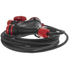 AWTOOLS EXTREME CABLE 10m 3x2.5mm 3 РОЗЕТКИ IP54 16A/4000W цена и информация | Удлинители | 220.lv