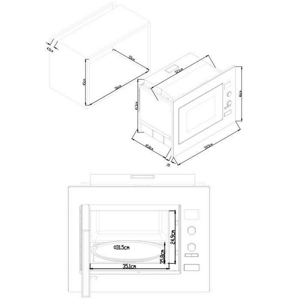 Mikroviļņu Krāsns Continental Edison CEMOC34IXE 34 L 1100 W cena un informācija | Mikroviļņu krāsnis | 220.lv