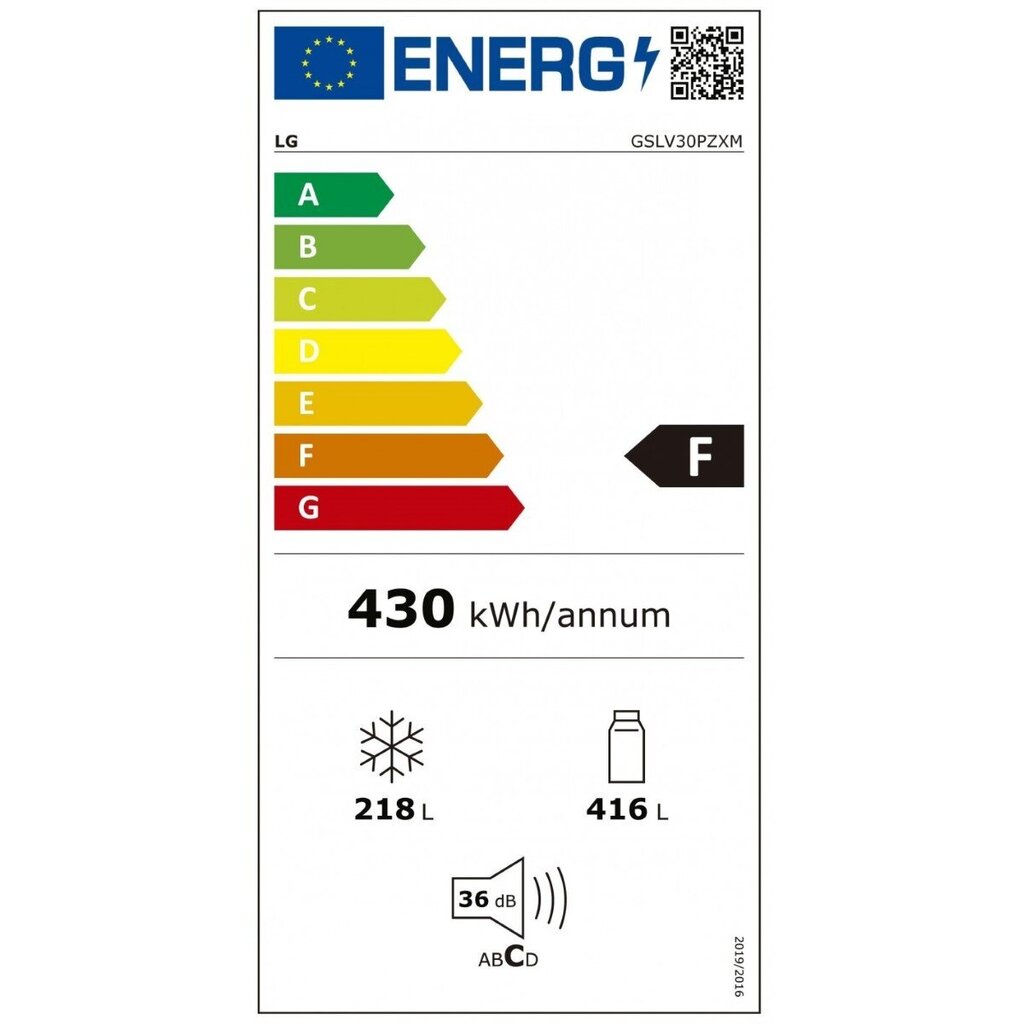 LG GSLV30PZXM 179 cena un informācija | Ledusskapji | 220.lv