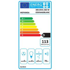 Традиционная вытяжка Mepamsa MODENA 60 V3, чёрная, 480 м3/ч цена и информация | Вытяжки на кухню | 220.lv