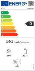 Bosch KGN36XIDP cena un informācija | Ledusskapji | 220.lv