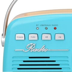 Портативное Bluetooth-радио Lauson RA142 Синий Кремовый AM/FM Vintage цена и информация | Радиоприемники и будильники | 220.lv