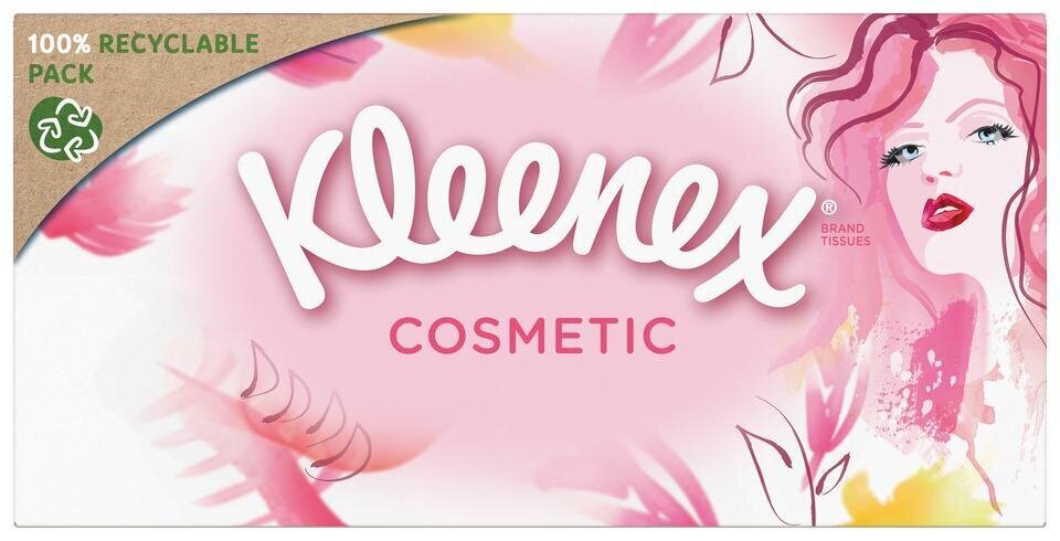 Kleenex Cosmetic Wipe Box Cosmetic Box, 80pc, 12 iepakojuma komplekts cena un informācija | Tualetes papīrs, papīra dvieļi | 220.lv