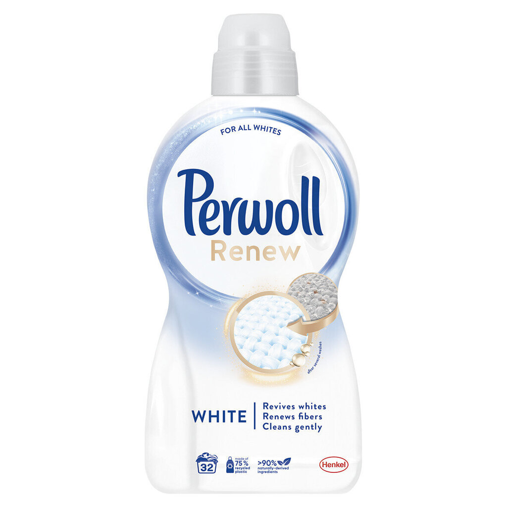 Perwoll atjauno baltu šķidruma mazgāšanas līdzekli 32WL, 4 iepakojuma komplekts cena un informācija | Veļas mazgāšanas līdzekļi | 220.lv