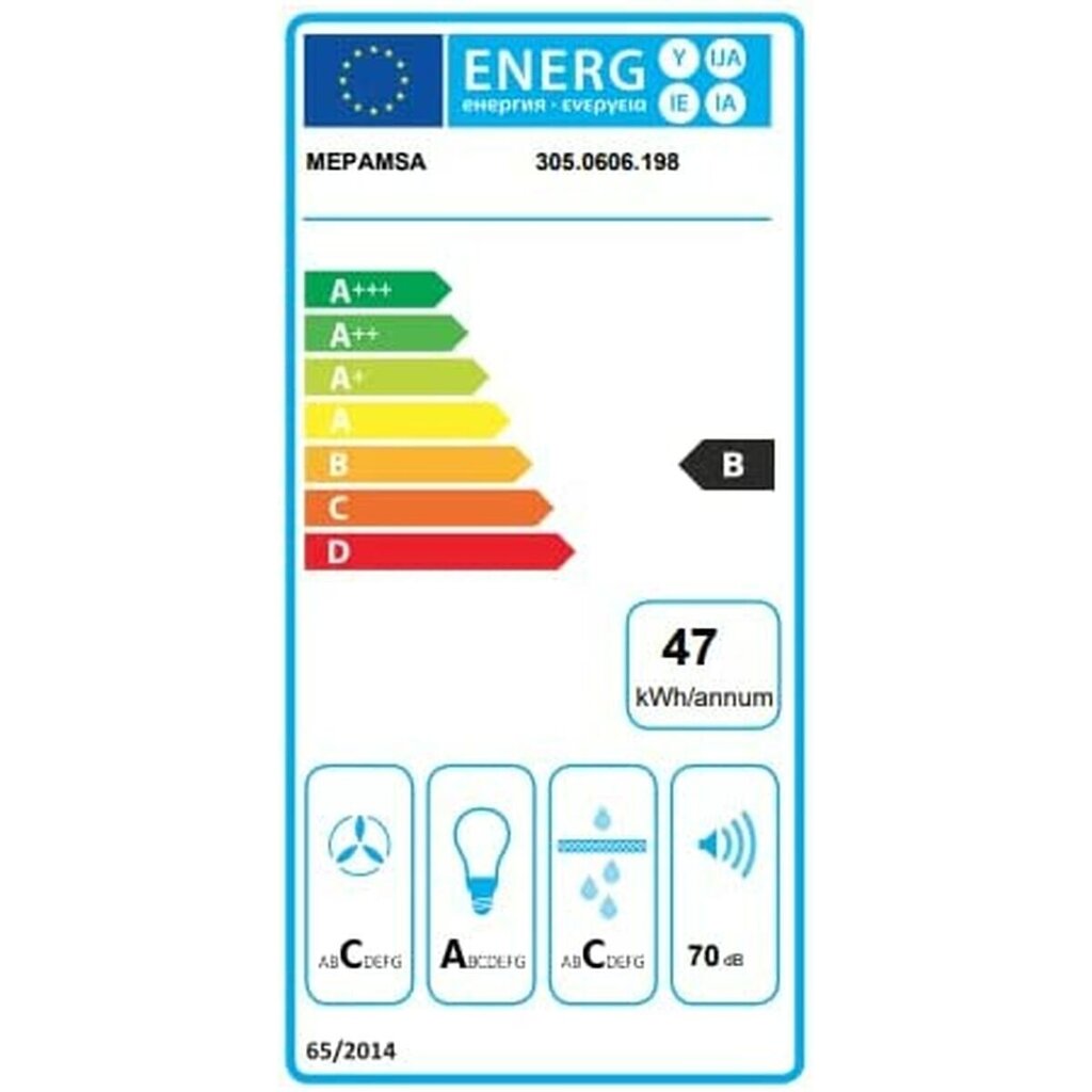 Tvaika nosūcējs Mepamsa SMART PLUS NEO 52 cm Nerūsējošais tērauds cena un informācija | Tvaika nosūcēji | 220.lv