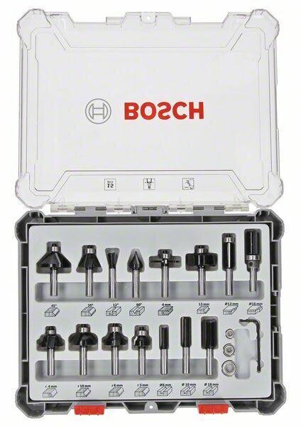 BOSCH griezēju komplekts 15 gab., 8 mm цена и информация | Rokas instrumenti | 220.lv