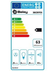 Tvaika nosūcējs Balay 3BC097EX 720 cena un informācija | Tvaika nosūcēji | 220.lv