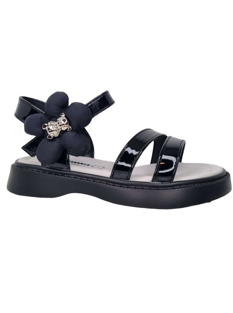 Meiteņu sandales APAWWA, melnas. цена и информация | Bērnu sandales | 220.lv