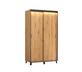 Шкаф с LED освещением ADRK Furniture Bergamo, 200 см, коричневый цена и информация | Шкафы | 220.lv