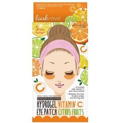 Hidrogela acu maska ar citrusaugļu ekstraktu un vitamīnu C Look At Me, 5 pāri cena un informācija | Sejas maskas, acu maskas | 220.lv