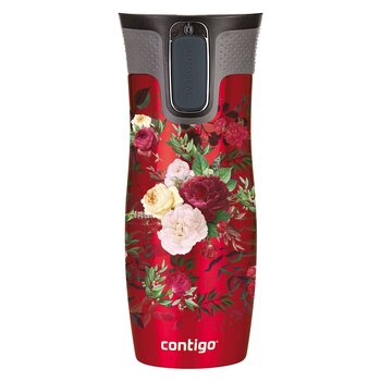 Termokrūze, Contigo Byron 470 ml, Sarkanais - Flowers цена и информация | Термосы, термокружки | 220.lv