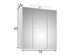 Spoguļstikla skapis ar LED apgaismojumu 30-I balta glancēta цена и информация | Vannas istabas skapīši | 220.lv