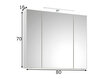 Spoguļstikla skapis ar LED apgaismojumu 30-II balta glancēta cena un informācija | Vannas istabas skapīši | 220.lv