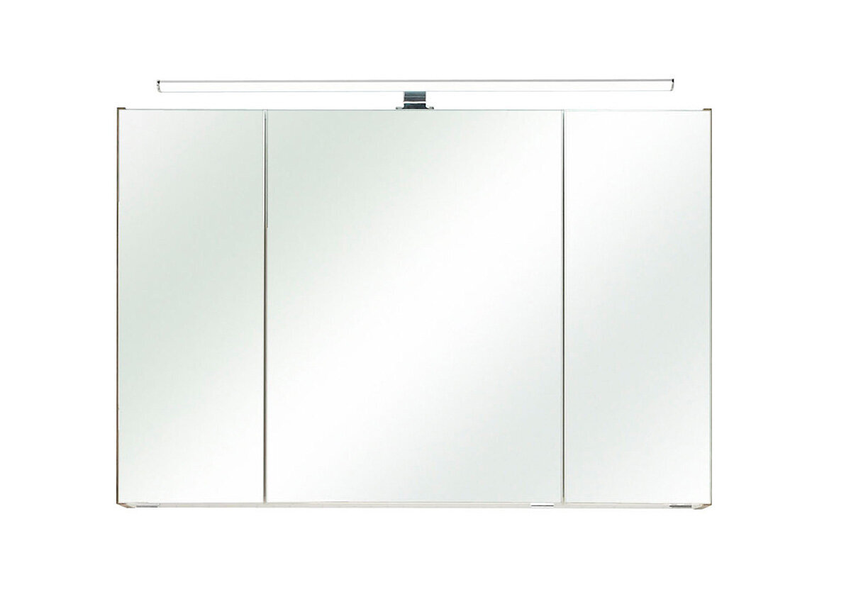 Spoguļstikla skapis ar LED apgaismojumu 66-III ozols cena un informācija | Vannas istabas skapīši | 220.lv