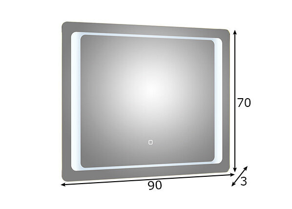 Spogulis ar LED apgaismojumu 21 cena un informācija | Vannas istabas spoguļi | 220.lv