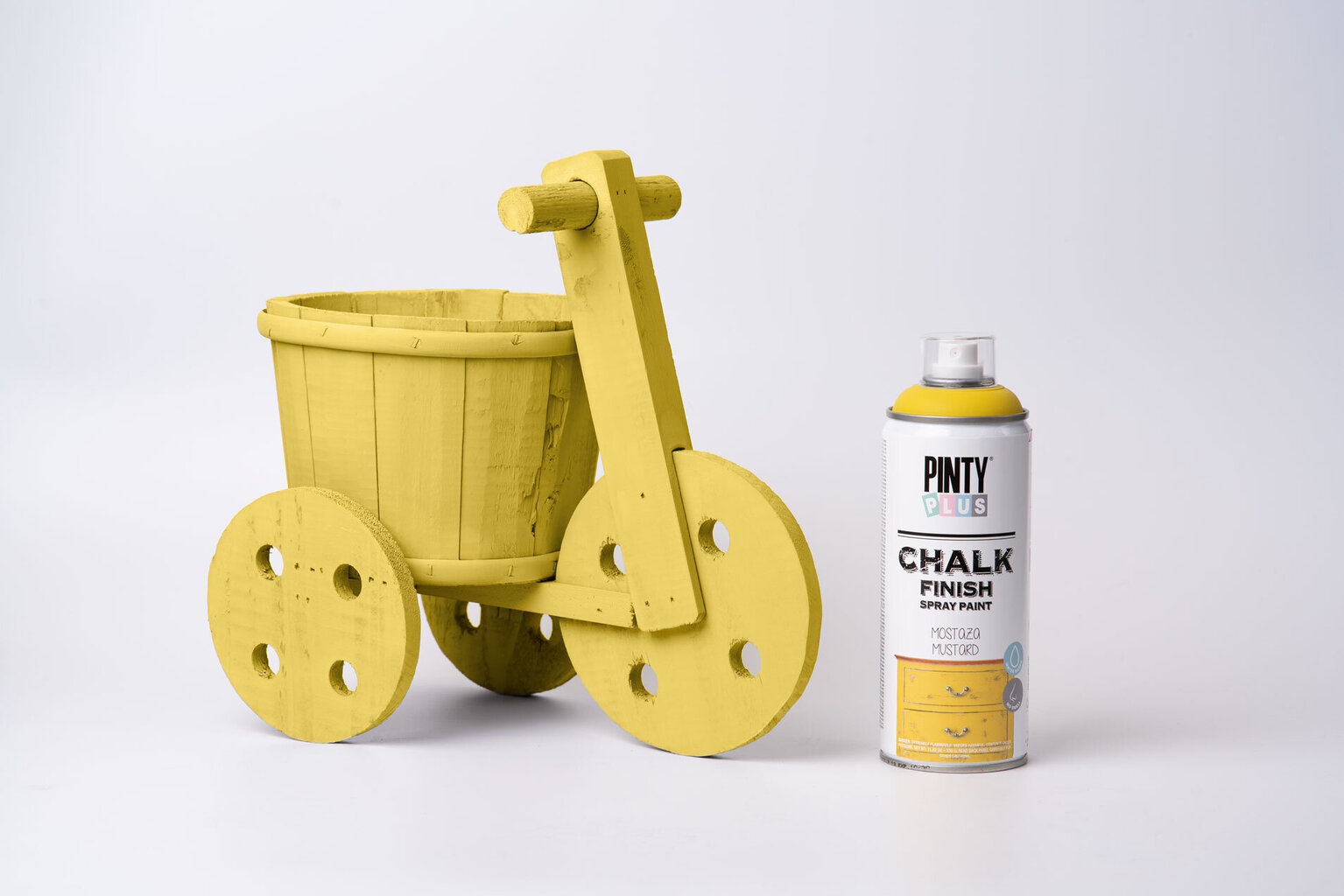 Ūdens bāzes matēta aerosola krāsa Mustard CHALK PintyPlus 400ml cena un informācija | Krāsas | 220.lv