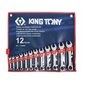 KING TONY uzgriežņu komplekts, 8-19mm /12gab. cena un informācija | Rokas instrumenti | 220.lv