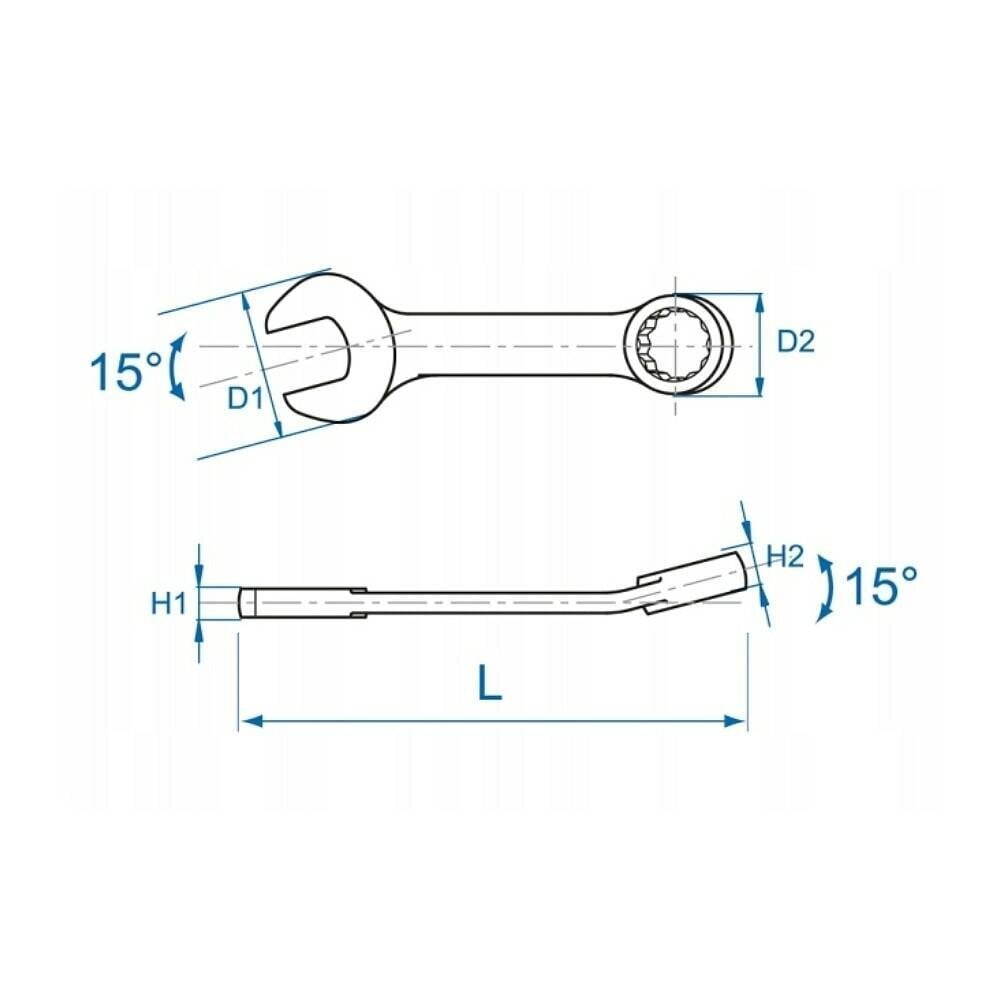 KING TONY uzgriežņu komplekts, 8-19mm /12gab. cena un informācija | Rokas instrumenti | 220.lv