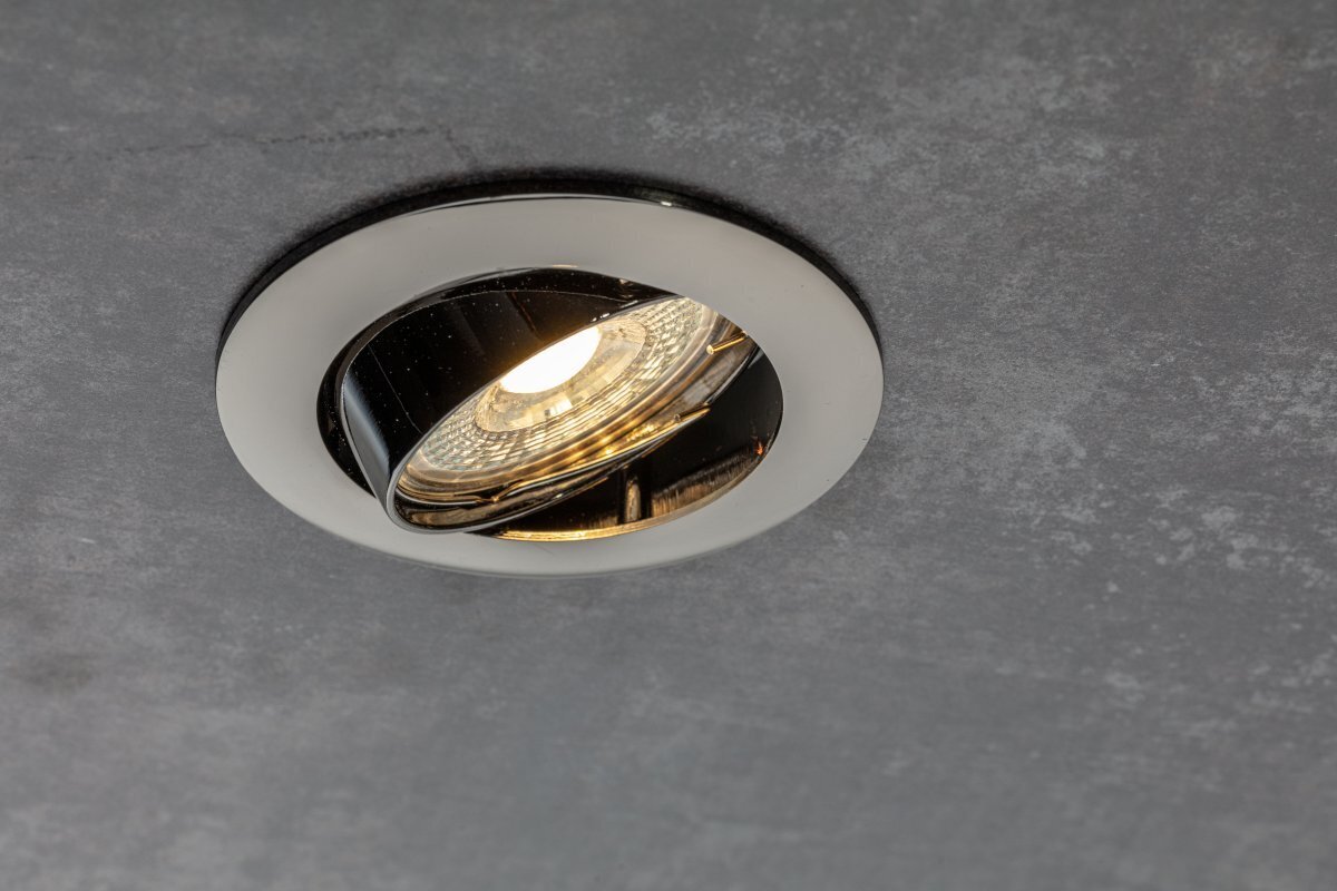 Iebūvējamas griestu lampas ar regulējamu leņķi PORTO-K IP20 Krāsa: nerūsējošais tērauds (alumīnijs) cena un informācija | Iebūvējamās lampas, LED paneļi | 220.lv