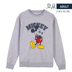 Толстовка без капюшона унисекс Mickey Mouse, серая цена и информация | Мужские толстовки | 220.lv