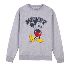 Толстовка без капюшона унисекс Mickey Mouse, серая цена и информация | Мужские толстовки | 220.lv