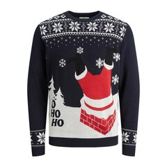 Adīts Vīriešu džemperis Jack & Jones Santa, tumši zils cena un informācija | Vīriešu džemperi | 220.lv