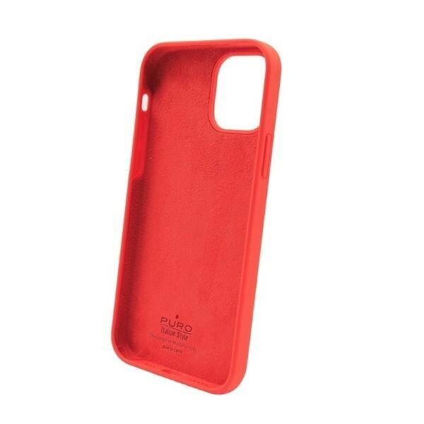 Puro ICON AntiMicrobial iPhone 12 mini 5,4" czerwony|red IPC1254ICONRED cena un informācija | Telefonu vāciņi, maciņi | 220.lv
