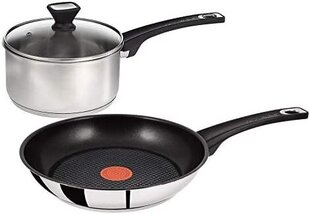 Набор сковородок Tefal ‎B125SA44, нержавеющая сталь цена и информация | Cковородки | 220.lv