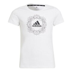 Krekls ar Īsām Piedurknēm Bērniem Adidas Graphic, Balts cena un informācija | Krekli, bodiji, blūzes meitenēm | 220.lv