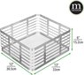 mDesign uzglabāšanas grozi, metāla, 30,5 x 33,0 x 15,2 cm, 3 gab. cena un informācija | Veļas grozi un mantu uzglabāšanas kastes | 220.lv