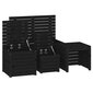 vidaXL dārza kastes, 4 gab., melnas, priedes masīvkoks цена и информация | Komposta kastes un āra konteineri | 220.lv