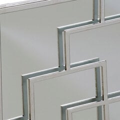 Sienas spogulis DKD Home Decor Sudrabains Metls (51 x 3 x 102 cm) cena un informācija | Spoguļi | 220.lv