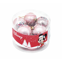 Ёлочный шарик Minnie Mouse Lucky 10 штук Розовый Пластик (Ø 6 cm) цена и информация | Елочные игрушки | 220.lv