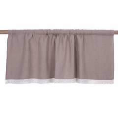 Натуральная льняная штора с кружевом Valance natur, 140x90см. цена и информация | Занавески | 220.lv