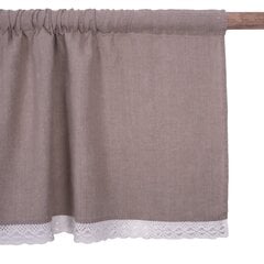 Натуральная льняная штора с кружевом Valance natur, 140x110см. цена и информация | Шторы, занавески | 220.lv