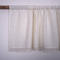 Dabīgs lina aizkars ar mežģīnēm Valance White, 140x50 cm. цена и информация | Aizkari | 220.lv