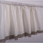 Dabīgs lina aizkars ar mežģīnēm Valance white, 140x90 cm. цена и информация | Aizkari | 220.lv