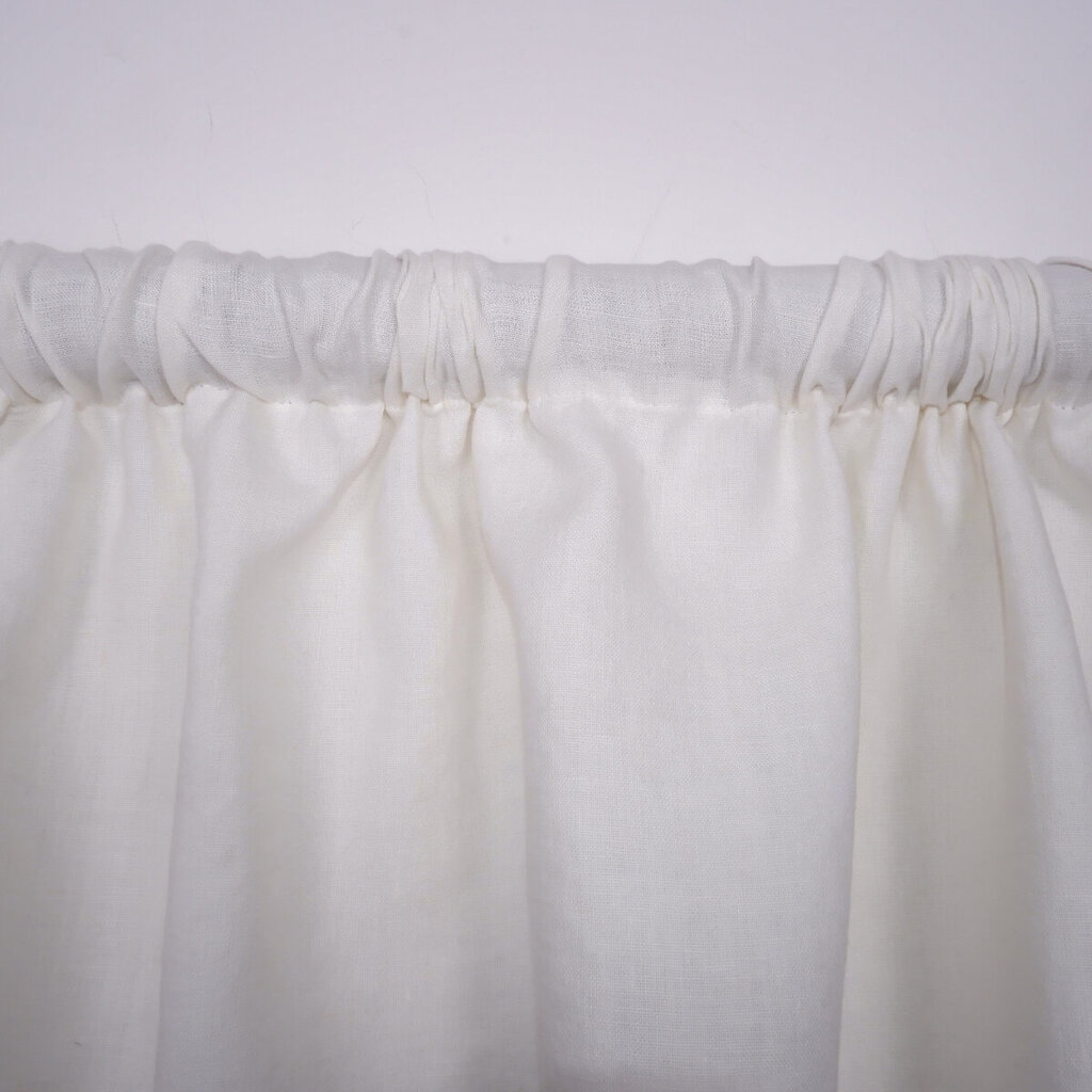 Dabīgs lina aizkars ar mežģīnēm Valance white, 140x90 cm. цена и информация | Aizkari | 220.lv