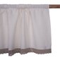 Dabīgs lina aizkars ar mežģīnēm Valance white, 140x90 cm. цена и информация | Aizkari | 220.lv