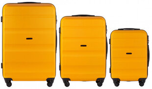 Lielais koferis Wings AT01 izmērs L dzeltens цена и информация | Чемоданы, дорожные сумки | 220.lv