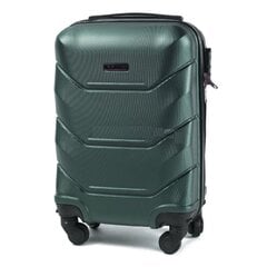 Небольшой чемодан Wings TD147, размер S, для ручной клади, тёмно-зелёный цена и информация | Чемоданы, дорожные сумки | 220.lv