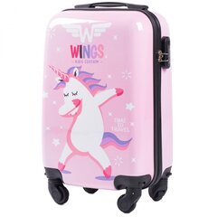 Mazs koferis Wings KD01 izmērs XS rozā (pink) цена и информация | Чемоданы, дорожные сумки | 220.lv