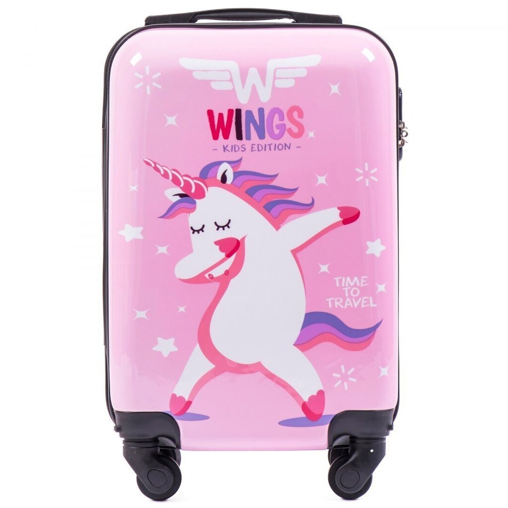 Mazs koferis Wings KD01 izmērs XS rozā (pink) cena un informācija | Koferi, ceļojumu somas | 220.lv