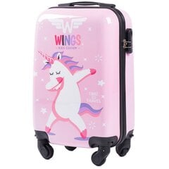 Mazs koferis Wings KD01 izmērs XS rozā (pink) цена и информация | Чемоданы, дорожные сумки  | 220.lv